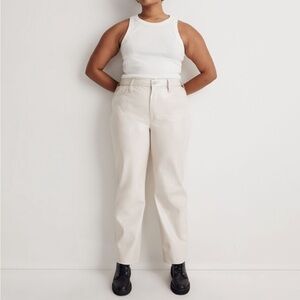Madewell Perfect Vintage Straight Pant Faux Leather NWT